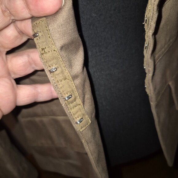 Bedo Darker Tan Fitted Cotton Blazer (M) - Picture 5 of 9